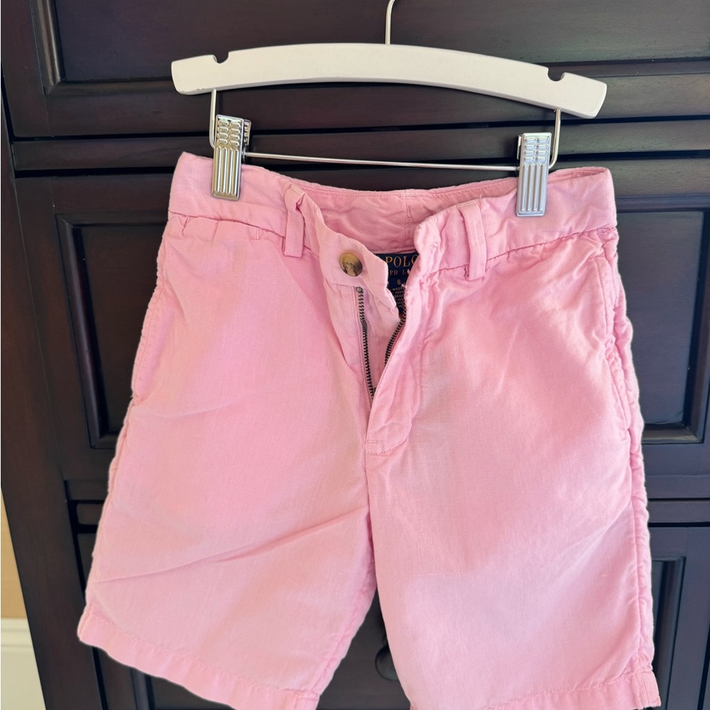 Polo Straight-fit Linen Cotton Shorts